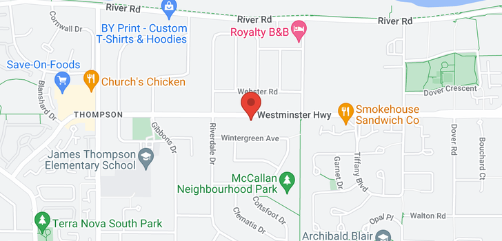 map of 4780 WESTMINSTER HIGHWAY